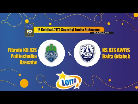 13 Kolejka LOTTO Superligi TS Fibrain KU AZS Politechnika Rzeszów vs KS AZS AWFiS Balta Gdańsk