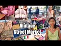 Vintage Street Market Finds In Italy Vlog Day In Arona Lake Maggiore Unique Vintage Treasures