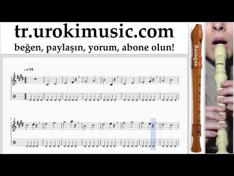 Blok flüt dersleri (B.) Silvestre Dangond Nicky Jam - Cásate Conmigo Notalar Eğitim Bölüm#1 um-i723