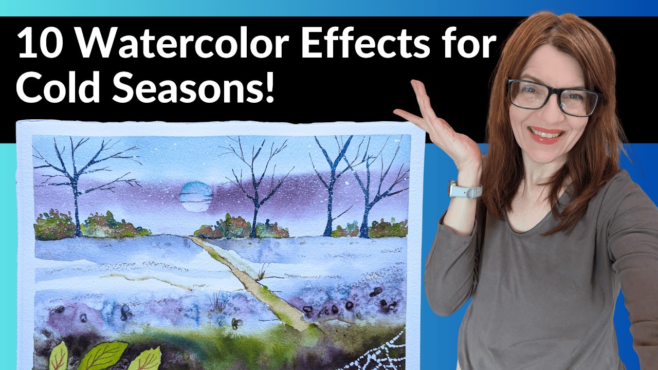 Winter Watercolor Painting 10 EASY Tips & Effects!