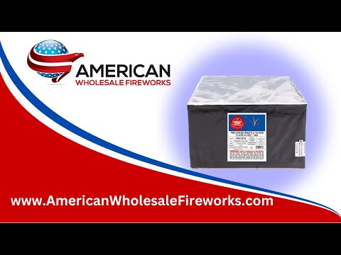 Cake - 36s Two Stage Whistle to Red Flare 45 sec ... Available at American Wholesale Fireworks!