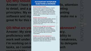 Accountant Interview Questions and Answers | Accounting Job Interview Questions