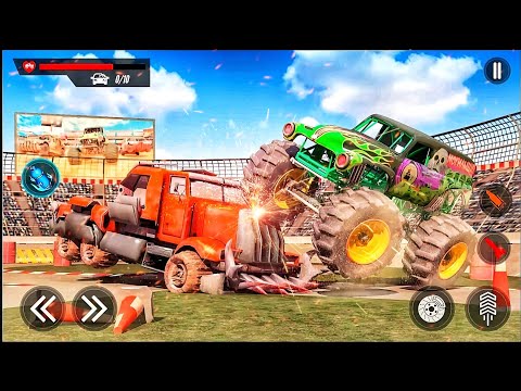 Real Monster Truck Derby Stunts 3D - Extreme Crash  Demolition Car Racing - Android GamePlay