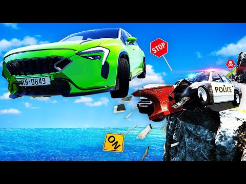 Realistic Police Chase ends in Insufferable Pain... (BeamNG)