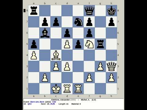 Alekhine, Alexander vs Michel, A  | Bern Simul Chess 1922, Switzerland