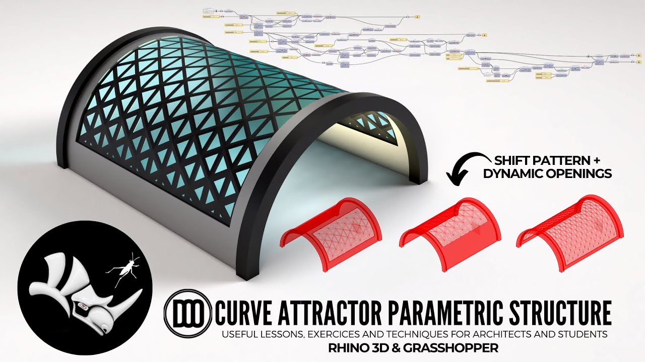 Parametric Architecture tutorial using Grasshopper for Rhino Learn useful techniques and exercises.