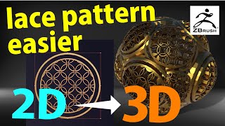 For those of you who mainly use Illustrator, doesn’t it seem easier to make a 3D object than you expected? - Making of LacePattern 3D by ZBrush