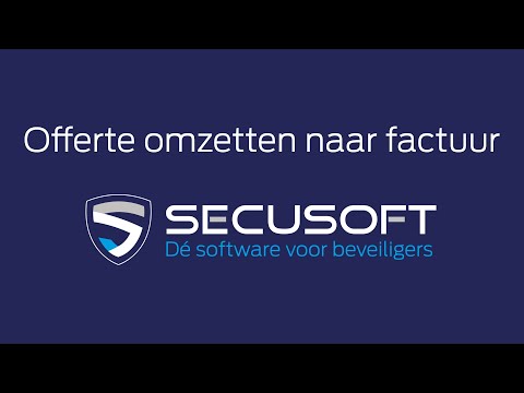 Offertesysteem/overeenkomsten - Secusoft, dé software voor beveiligers
