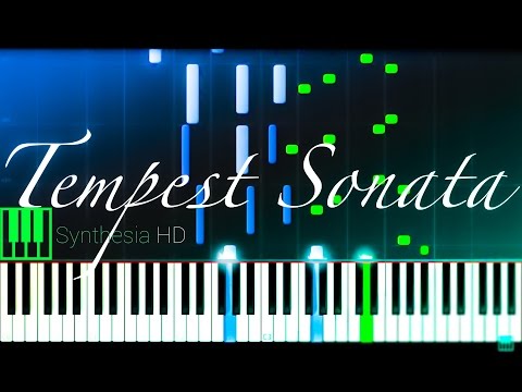 Beethoven: "Tempest" Piano Sonata No. 17 in D minor - Complete [Piano Tutorial] (Synthesia)