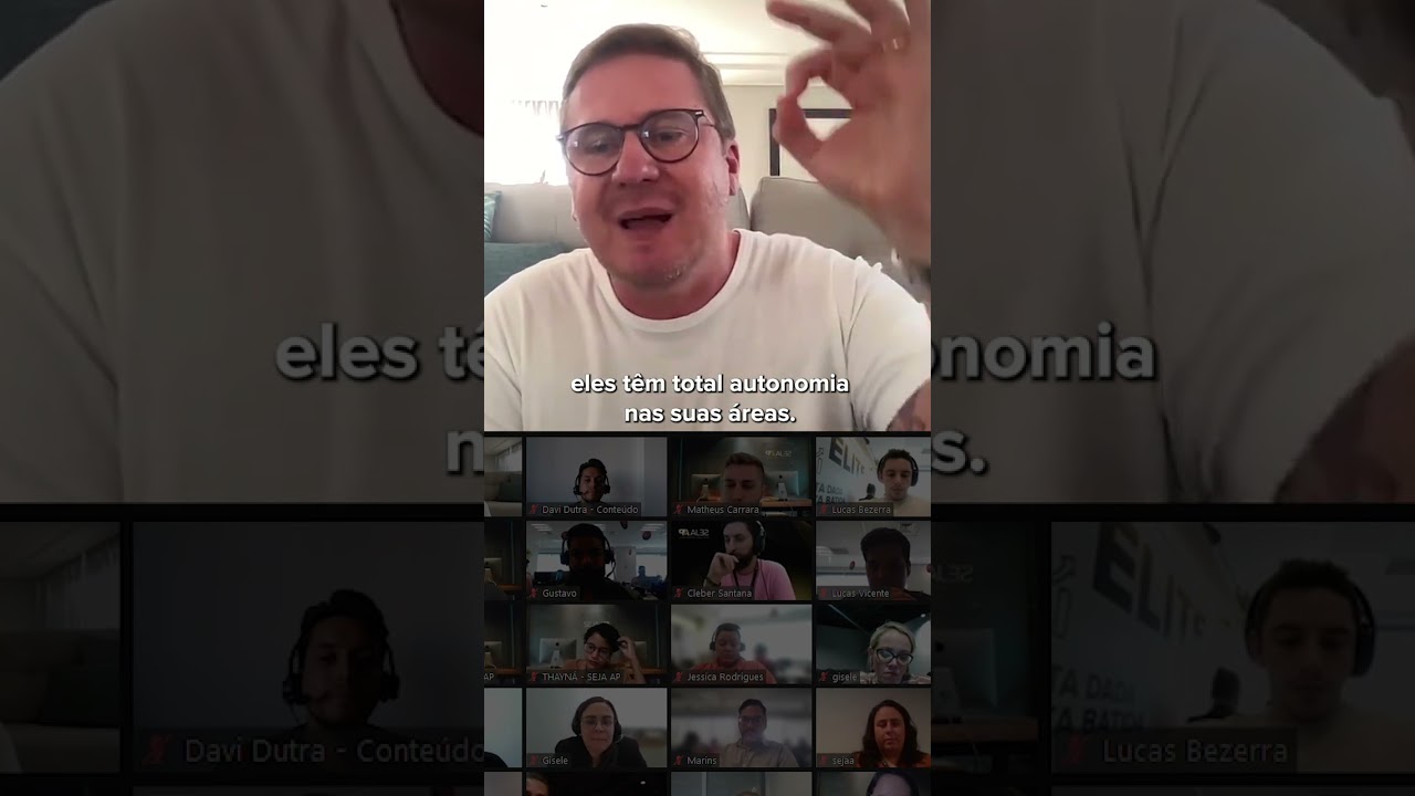 Olha o que eu falei na reunião com o meu time