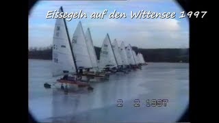 preview picture of video 'Eissegeln Regattasegeln auf den  Wittensee 1997'