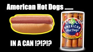 American Hot Dogs IN A CAN!?!? - WHAT ARE WE EATING?? - The Wolfe Pit