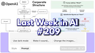 Last Week in AI #209 - OpenAI non-profit, diffusion rules, AlphaEvolve