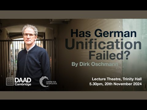 Professor Dirk Oschmann: Has German Unification Failed