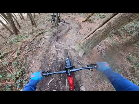 Blowing up tires on snaggle tooth Guisborough woods MTB