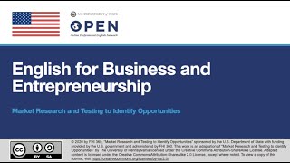 Market Research and Testing to Identify Opportunities (Business English)