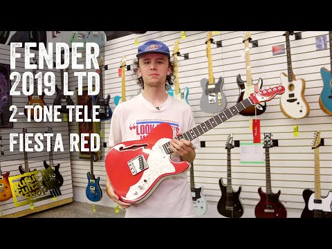 RUFUS GUITAR SHOP - Fender 2019 Ltd 2-Tone Tele Fiesta Red Ebony Fingerboard