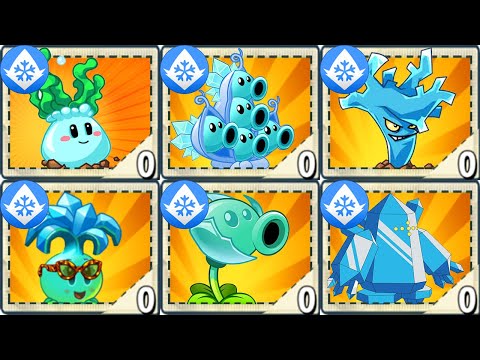 All ICE Plants Max LEVEL Power-Up! in Plants vs. Zombies 2