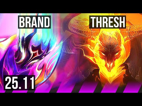 BRAND & Caitlyn vs THRESH & Kai'Sa (SUP) | 800+ games | KR Master | 25.11