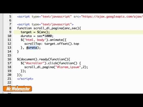 Creare uno scrolling di pagina animato con jQuery