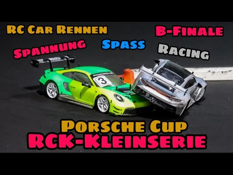 RC car action in the Porsche Cup B of the RCK small series at MSV
