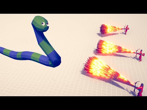 GIANT TITANOBOA vs 3x EVERY GOD - Totally Accurate Battle Simulator TABS