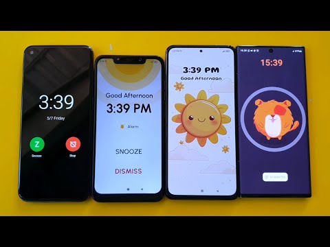 Four custom Alarm Ringing set on,Alarm dismiss,alarm snooze at same time