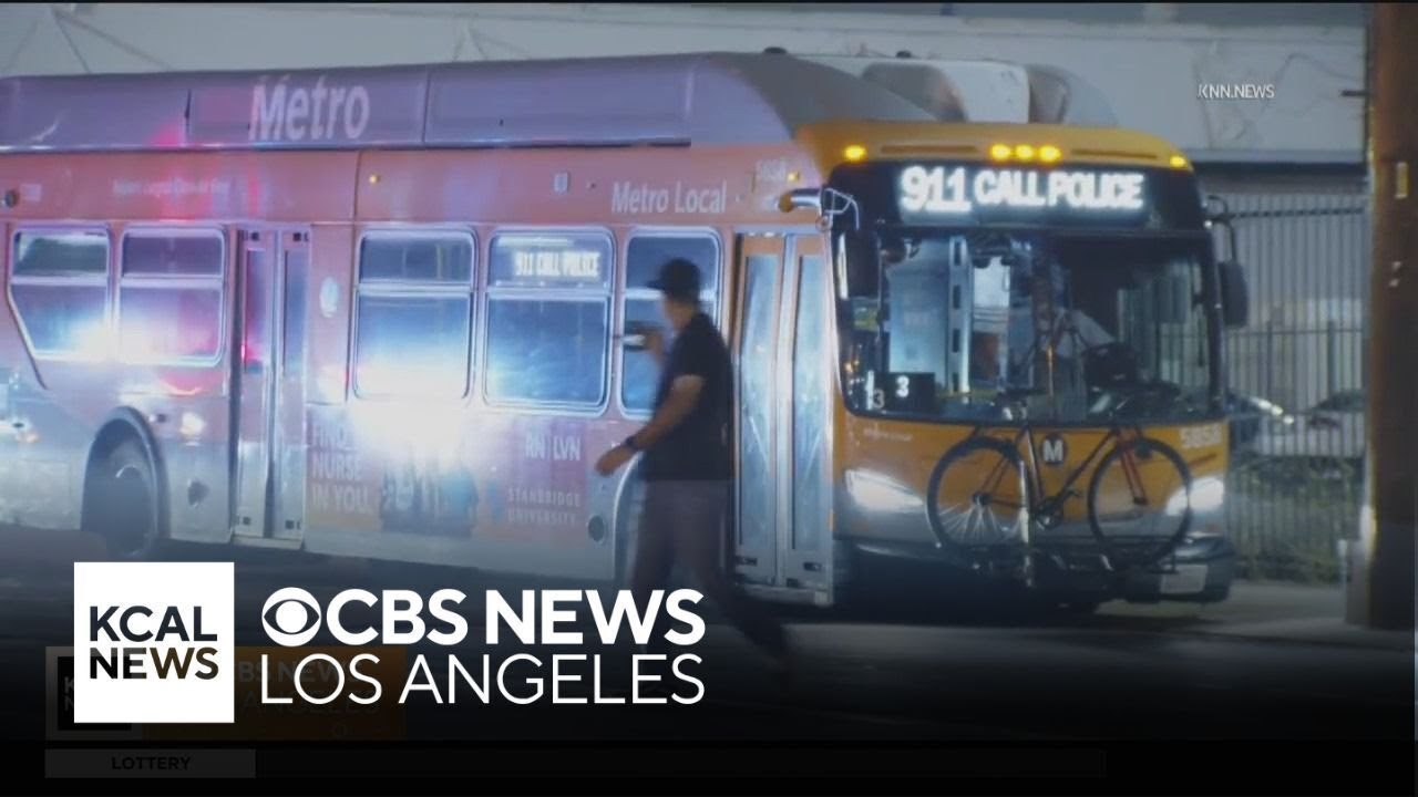A bus passenger is dead and a suspect is in custody following a downtown LA Metro bus hijacking