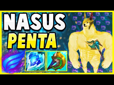 GETTING A PENTA ON NASUS IN RANKED??? BROKEN BUILD BARKER STRIKES AGAIN - League of Legends Gameplay