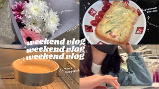 productive vlog 🍕 | studying, baking, journaling, lots of food + more !!