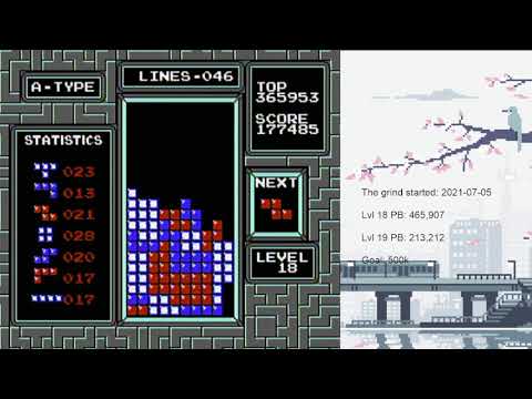 NES Tetris: First Half Maxout!! 522,525
