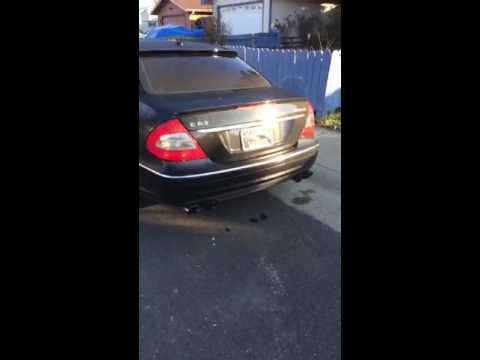 Mercedes w211 E63 straight pipes exhaust