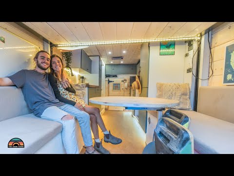 DIY Box Truck Tiny House W/ Elevator Bed, Toilet & Shower