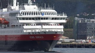 preview picture of video 'Hurtigruten visiting Bodø en route to Lofoten, Norway 4K Quality.'