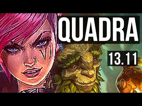 VI vs IVERN (JNG) | Quadra, Rank 8 Vi, 12/3/8, Dominating, Rank 21 | KR Challenger | 13.11