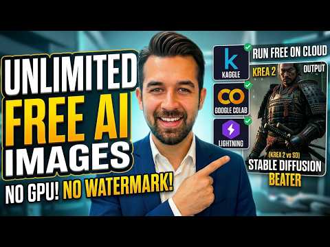 Krea 2: FREE Unlimited AI Images on Kaggle, Colab & Lightning (No GPU, No Watermark)