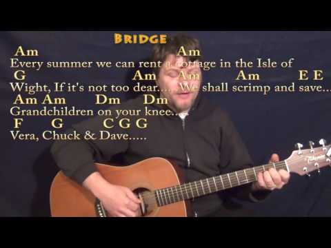 When I'm Sixty-Four (The Beatles) Fingerstyle Guitar Cover Lesson in C with Chords/Lyrics