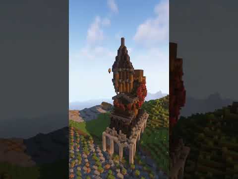 ObviouslyF1ame - Building a MEGA Minecraft Wizard Tower | #shorts #trending