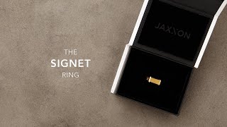 Men's Gold Signet Ring | Men's Jewelry Unboxing | JAXXON