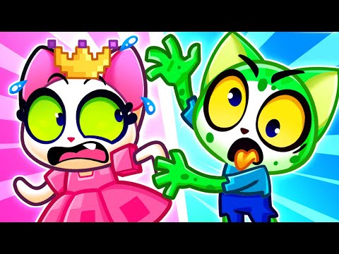 Purrfect Princess vs Zombie 👑 Minecraft Song 🧟