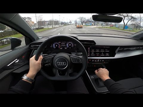 2022 Audi A3 Limousine [30 TFSI, 110 HP] POV Test ride (Exterior, interior details] #63 CARiNIK