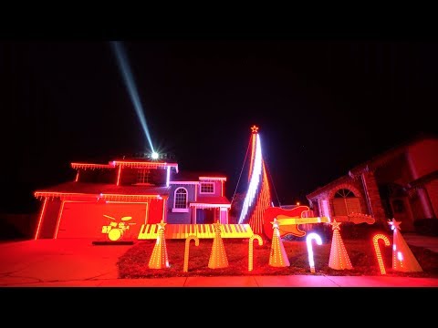 Best of Star Wars Christmas Light Show IN 4K!!! (Tracy, CA) Video