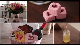 Galentines Day Gift Ideas (DIY Bath Cubes, Rose Body Oil, Bubble Bath)