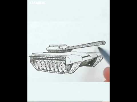 EASY DRAWING. HOW TO DRAW A TANK. TANK DRAWING. DRAWING EASY