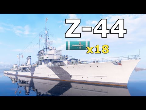 World of WarShips Z-44 - 3 Kills 219K Damage