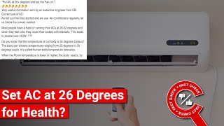 FACT CHECK: Did Power Min. Suggest 26 Degrees as AC Temp. for Health & Energy Conservation