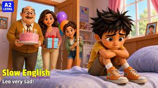 Leo Was Sad on His Birthday... But His Family Had Other Plans!  | Slow English Listening Story (A2)