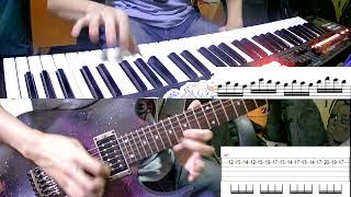 Children of Bodom - Mask of sanity (Keyboard &amp; Guitar Solo Cover with music sheet/TAB)