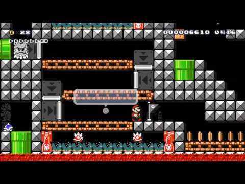 Spiky Joe's Production Line by Yosef (Miiverse Version) ~ Super Mario Maker - No Commentary 1AE