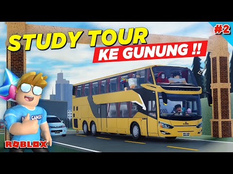 STUDY TOUR BUS KE GUNUNG REALISTIS DI GAME MIRIP CDID !! RP SWID - Roblox Indonesia